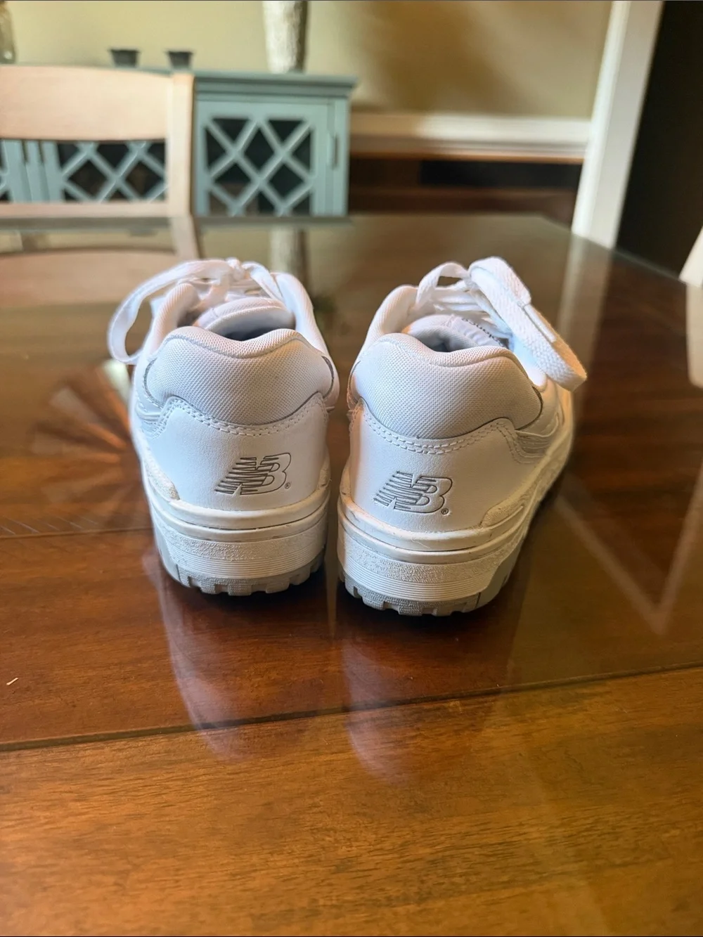 New Balance Women White Lace-Up Sneakers